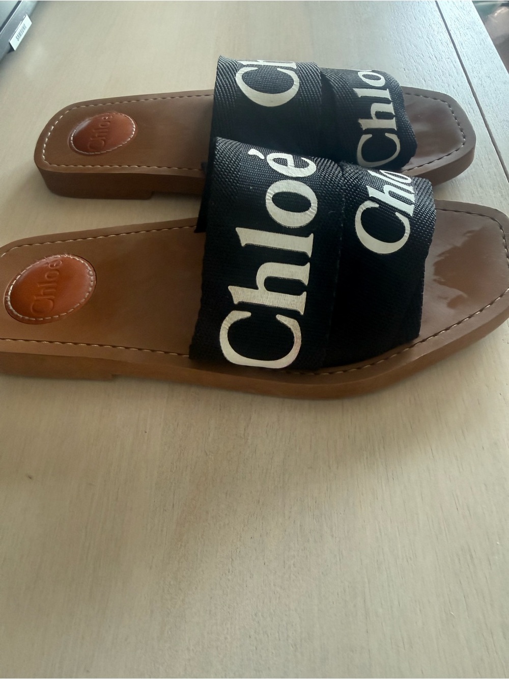 Chloé Woody Black Slide Sandals - Picture 2 of 5